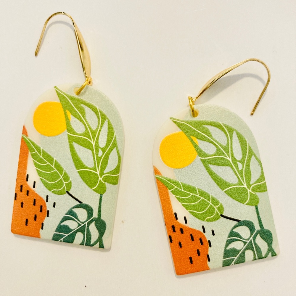 Monstera Leaves Earrings